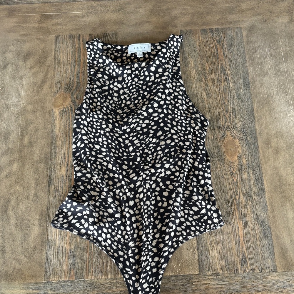 Gaze Black and White Spotted Bodysuit